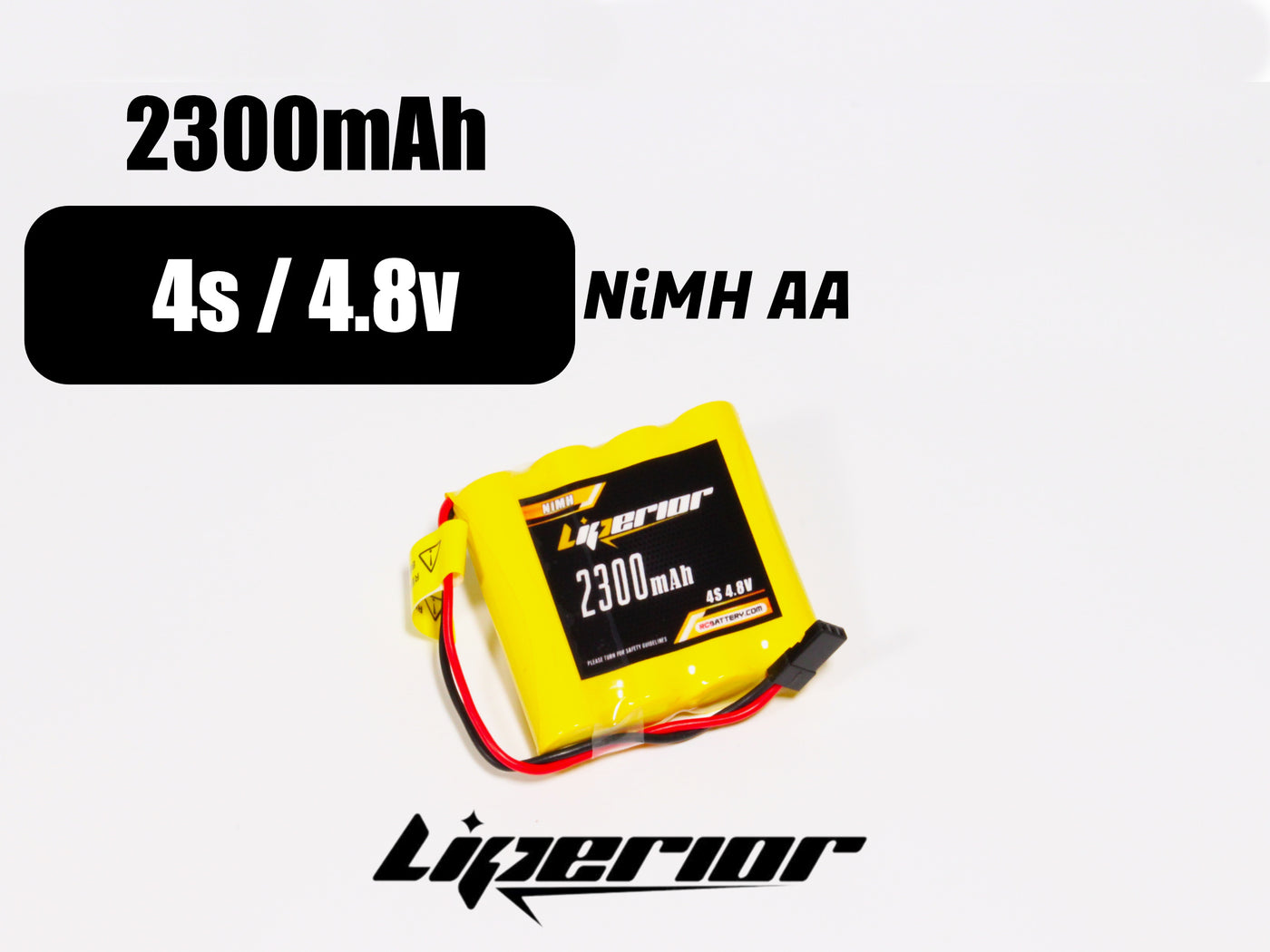 Liperior 2300mAh 4S 4.8V NiMH AA Flat Receiver Pack