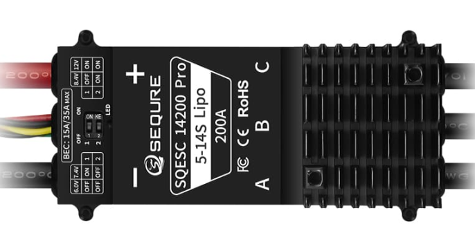 Sequre 200A PRO ESC 5-14S (ESCape32) – Aloft Hobbies