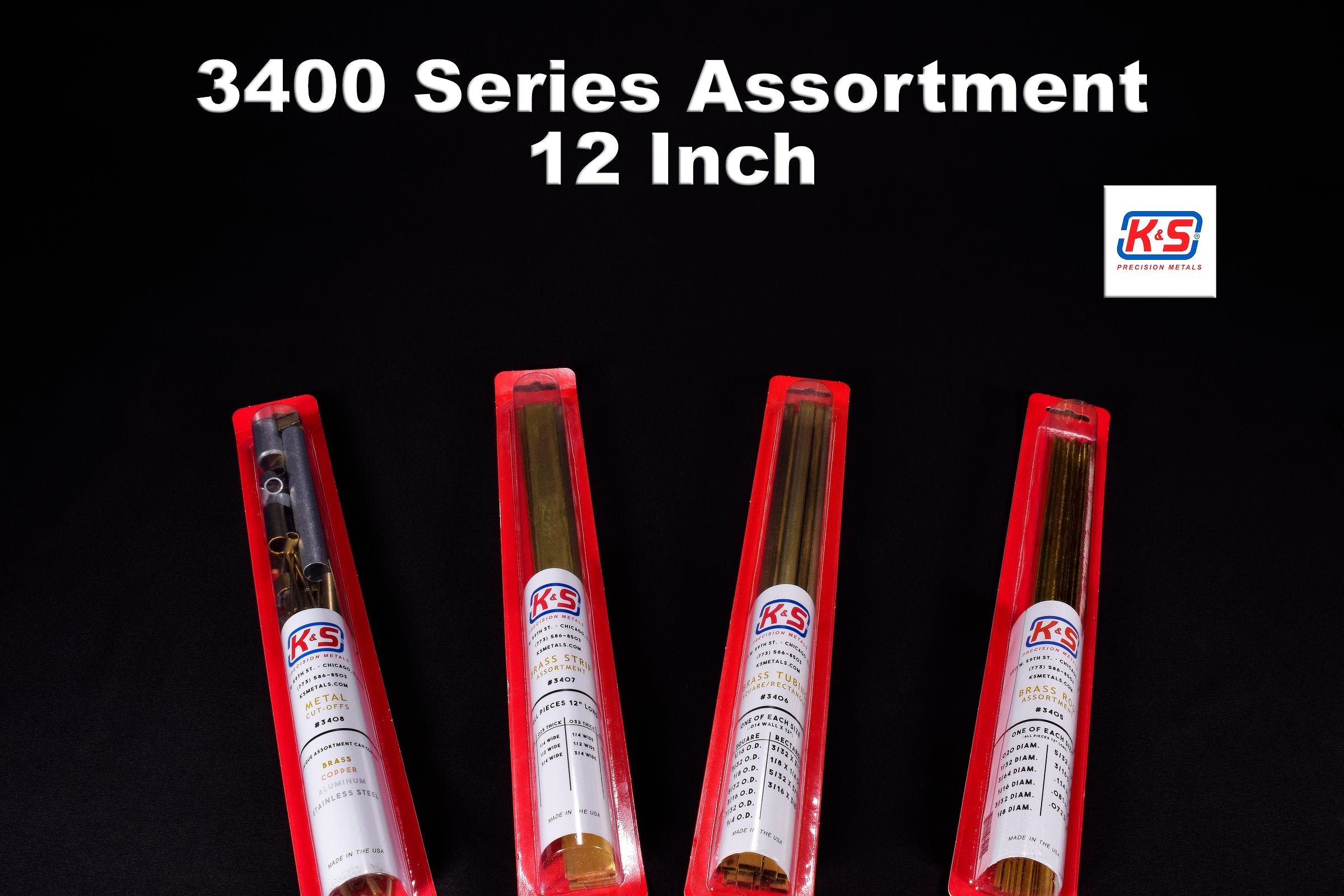 K&S Brass Strip Assortment 12" Long Aloft Hobbies