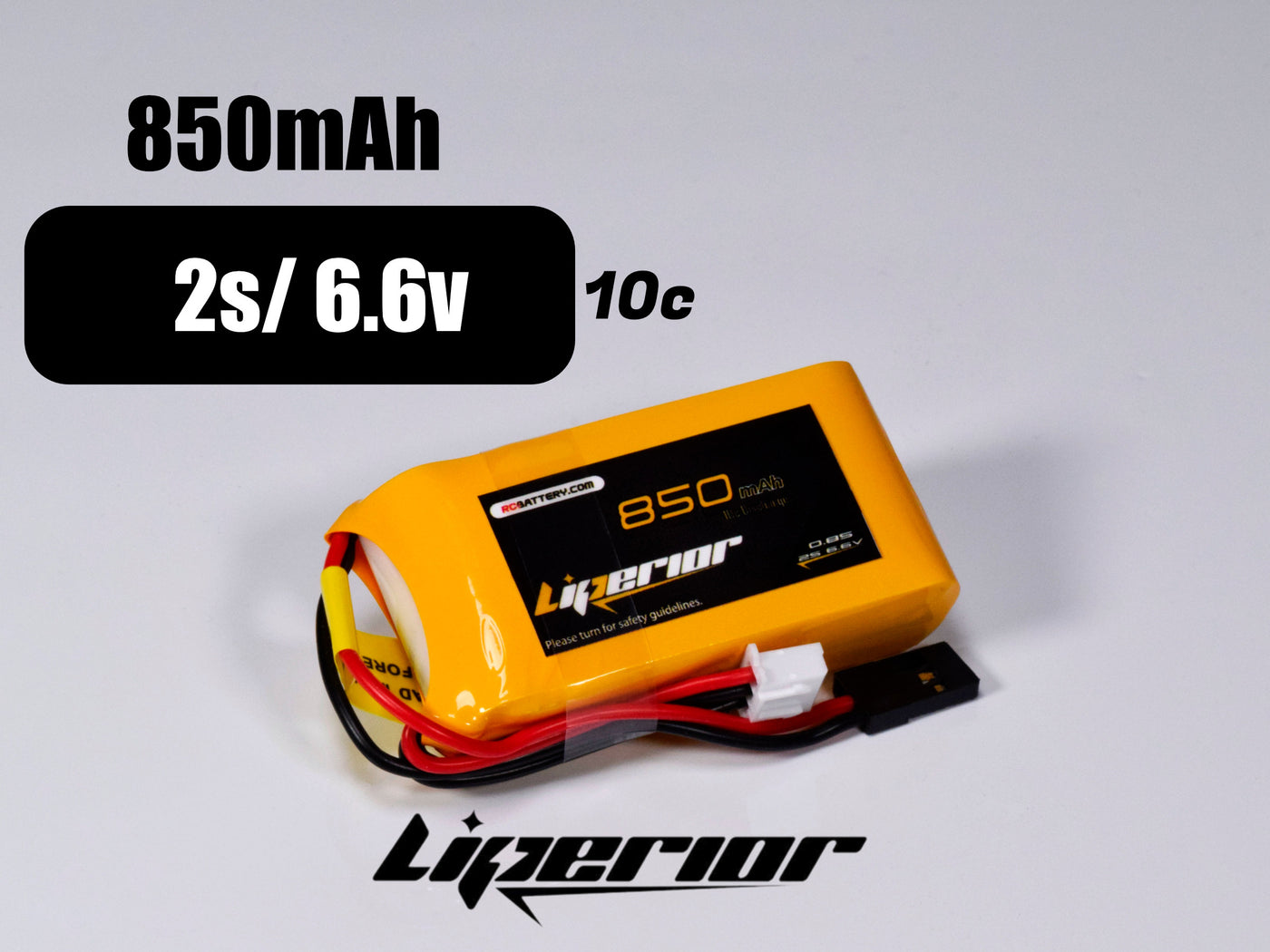 Liperior 850mAh 2S 10C 6.6V LiFe Receiver Pack