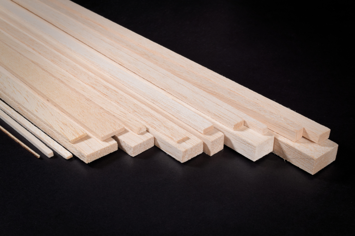 Balsa Wood Strips, 3/16x3/16x36