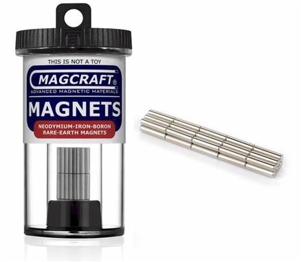 1/8" x 1/2" Rod Magnets, 30-count