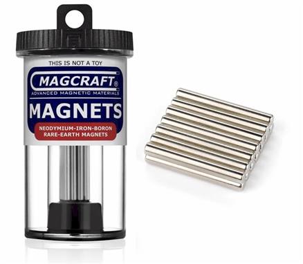 1/8" x 1" Rod Magnets, 14-count