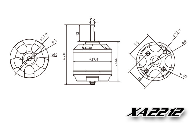 Emax XA2212 KV820 Brushless Motor