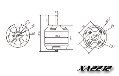 Emax XA2212 KV980 Brushless Motor