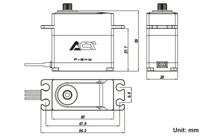 FrSky ACT S5412H Servo / 30kgf (416.6oz-in) / 0.05sec/60°