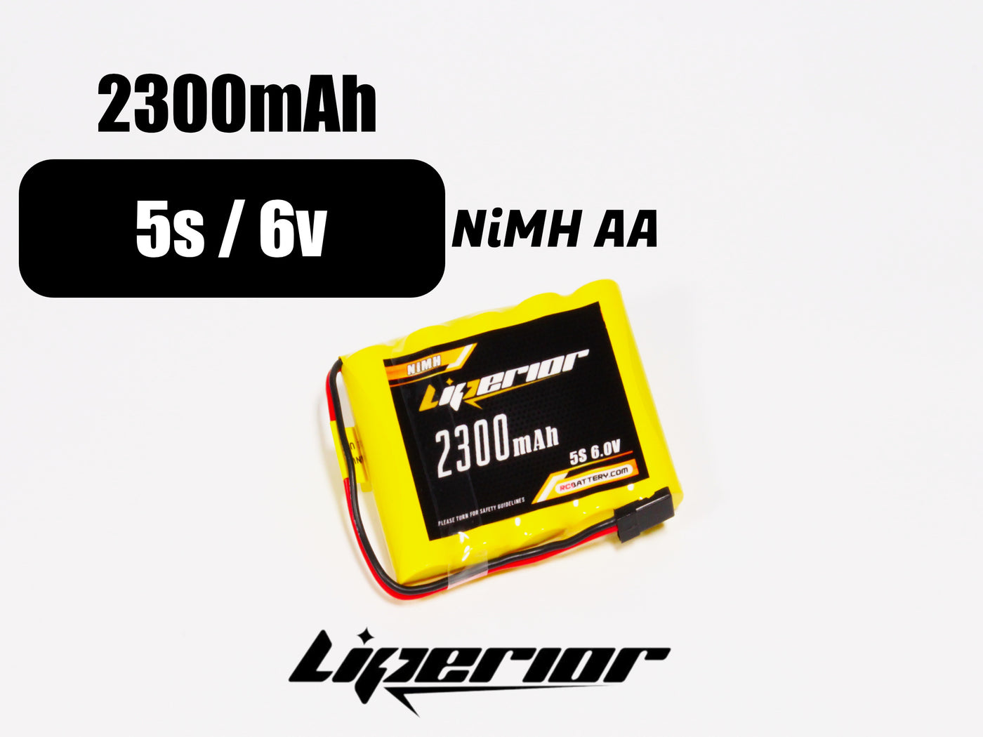 Liperior 2300mAh 5S 6.0V NiMH AA Flat Receiver Pack