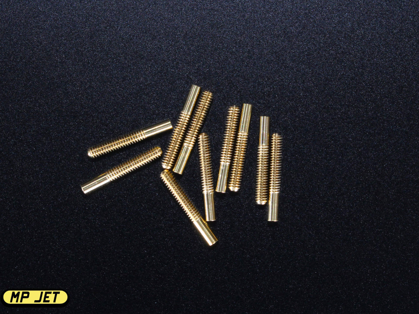 MP Jet Brass Threaded Coupler / Solder on / ID .8mm / 13.8mm long / M2 thread