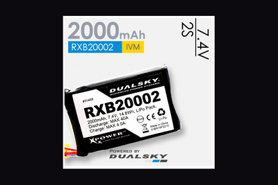 Dualsky Lipo Receiver Pack 2000mAh 7.4V