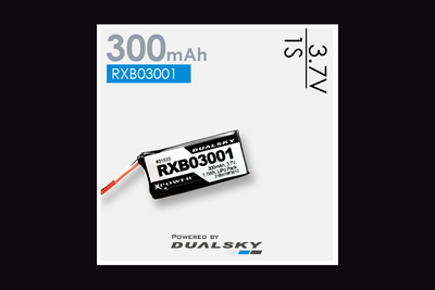 Dualsky Lipo Receiver Pack 300mAh 3.7V