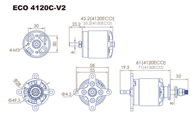 Dualsky ECO 4120C-V2 350kv Motor