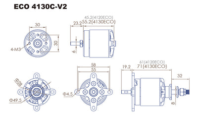 Dualsky ECO 4130C-V2 375kv Motor