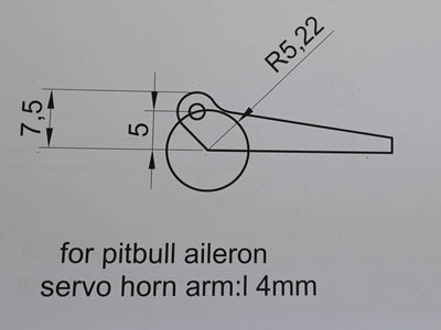 CFK Control Horn 5mm for F3F Pit Bull Aileron