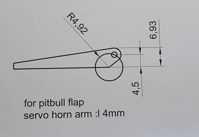 CFK Control Horn 4.5mm for F3F Pit Bull Flap