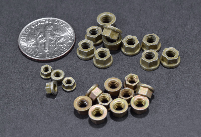 SAE Mini Lock Nut Plated Steel 6-32 10pcs