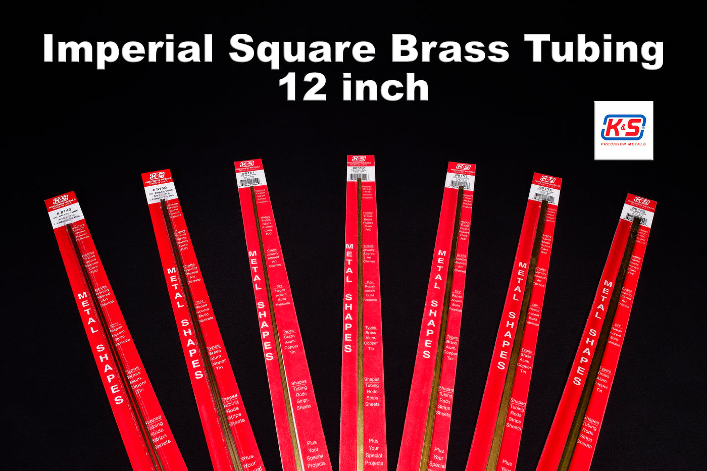 K&S 1/16" OD Imperial Square Brass Tube (Two Pcs)