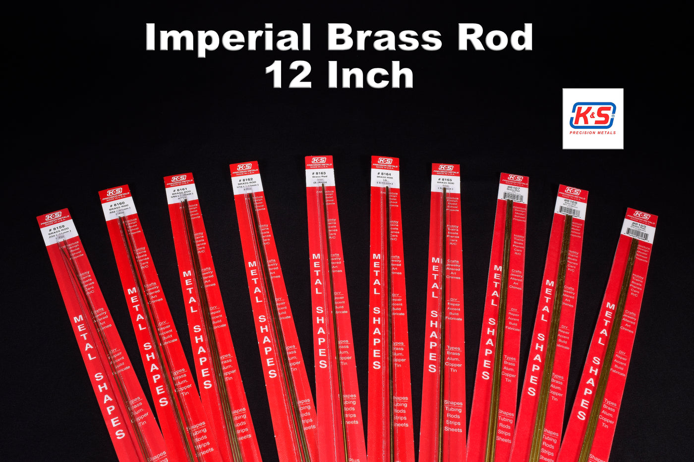 K&S 3/16" OD Imperial Brass Rod