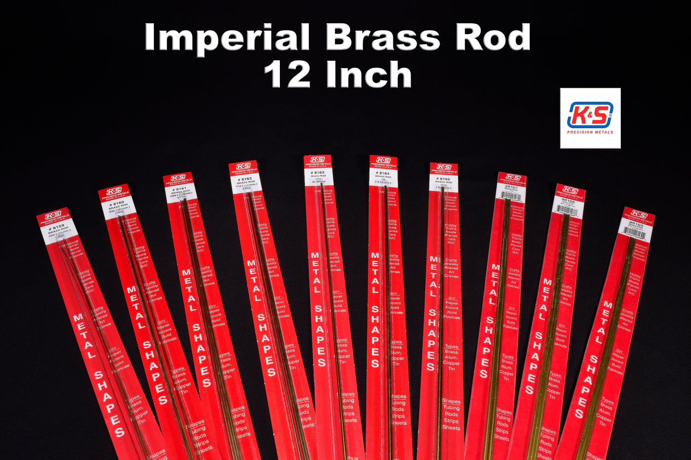 K&S 3/64" OD Imperial Brass Rod (4pcs)