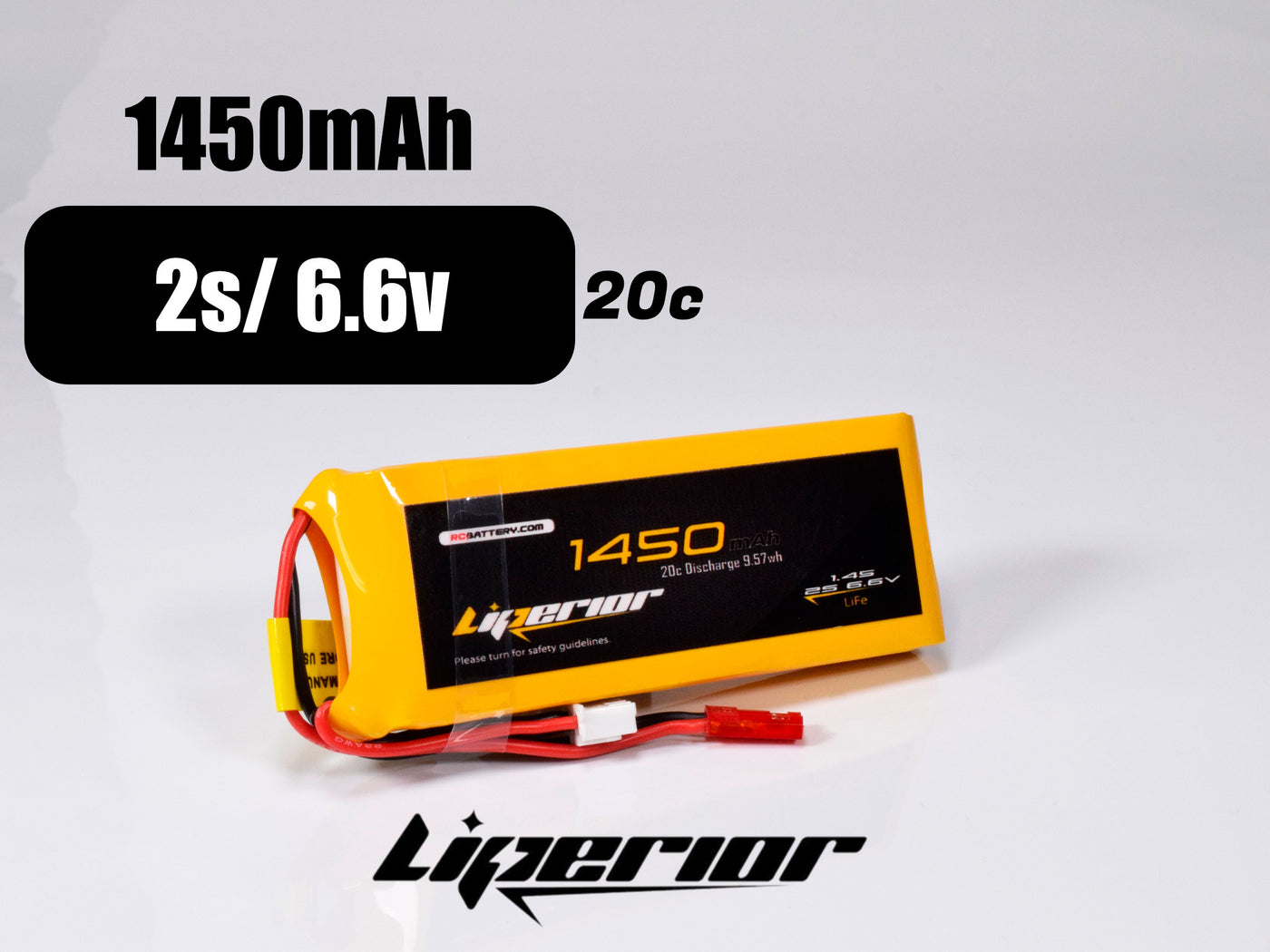 Liperior 1450mAh 2S 20C 6.6V LiFe Receiver Pack