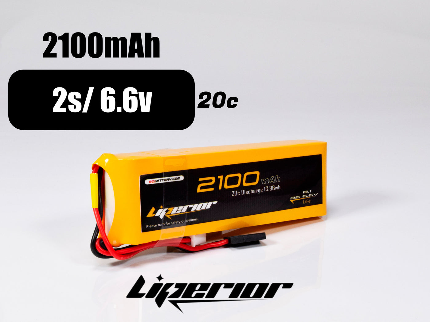 Liperior 2100mAh 2S 20C 6.6V LiFe Receiver Pack