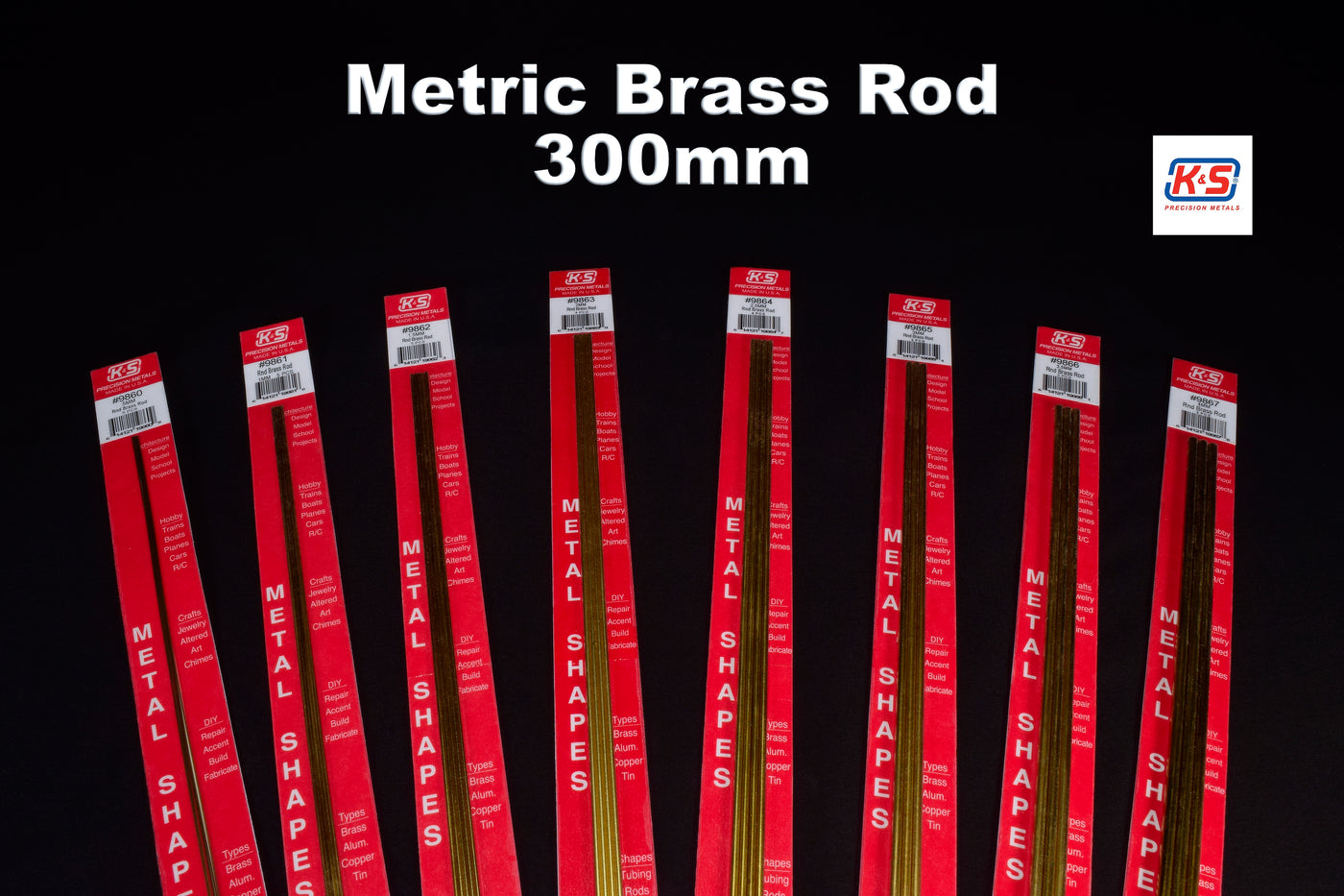 K&S 1.5mm Brass Rod 300mm (Pack of 5)