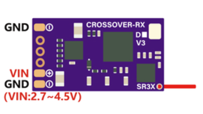 Crossover MA-RX42E F2 V3 Micro 5 Channel Receiver & Brushless ESC