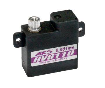 MKS HV6110 Mini Servo - 3.2 kg (44.44 oz-in), 0.10 sec - Wide Voltage