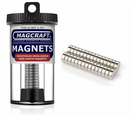 3/8" x 1/8" Disc Magnets, 30-count