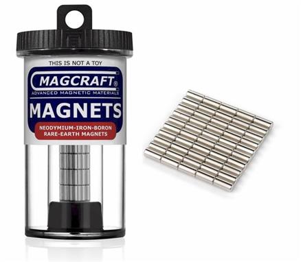 1/8" x 1/4" Rod Magnets, 50-count