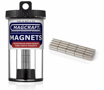 1/8" x 3/8" Rod Magnets, 40-count