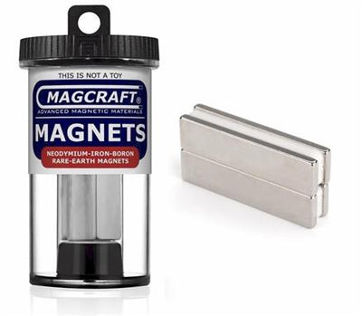 2" x 1/2" x 1/8" Block Magnets, 4-count