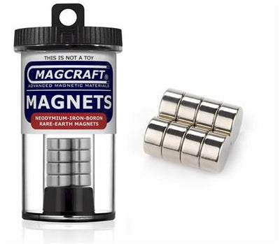 1/2" x 1/4" Disc Magnets, 8-count