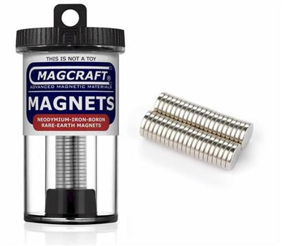 3/8" x 1/16" Disc Magnets, 40-count
