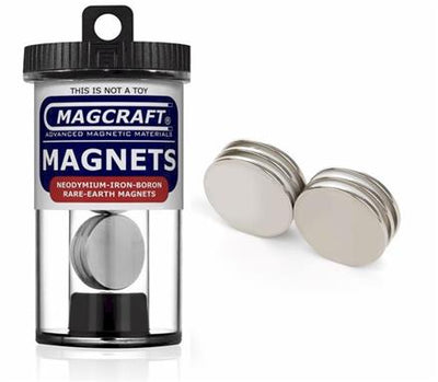 1" x 1/16" Disc Magnets, 6-count
