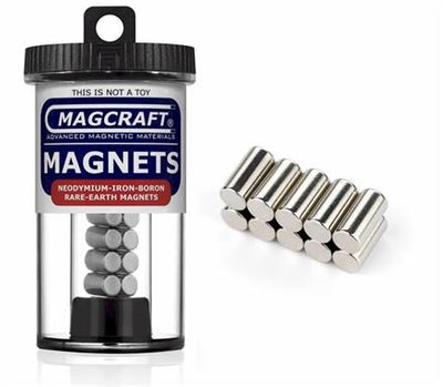 1/4" x 1/2" Rod Magnets, 10-count