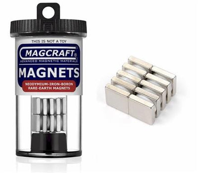 1/2" x 1/2" x 1/8" Block Magnets, 10-count