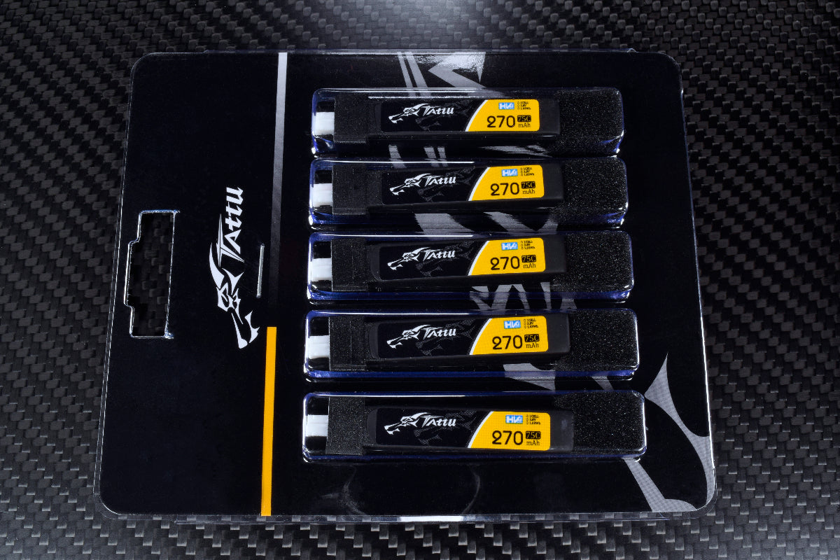 Tattu 1S 270mAh 75C HV JST-PHR 2.0 (5-pack)
