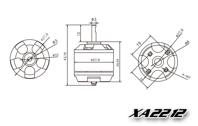 Emax XA2212 KV820 Brushless Motor – Aloft Hobbies